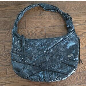 RAFE black leather shoulder bag